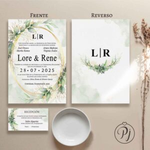 Invitaciones San Luis Potosí para Bodas, XV Años, Bautizo, Baby Shower, Primera Comunión, Digitales... Era Verde 01 Im2
